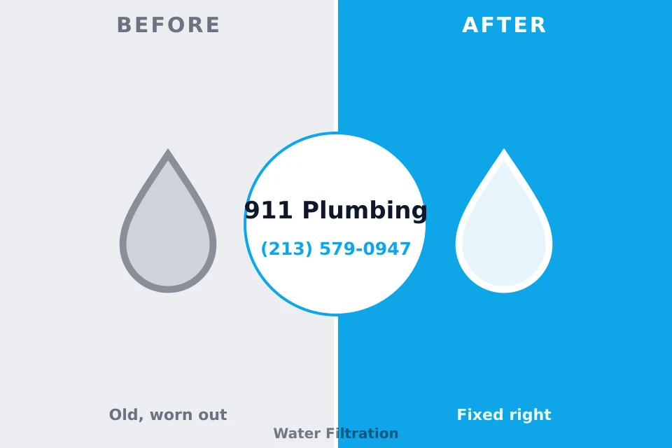 Before and after: plumbing repair Lewiston, MI